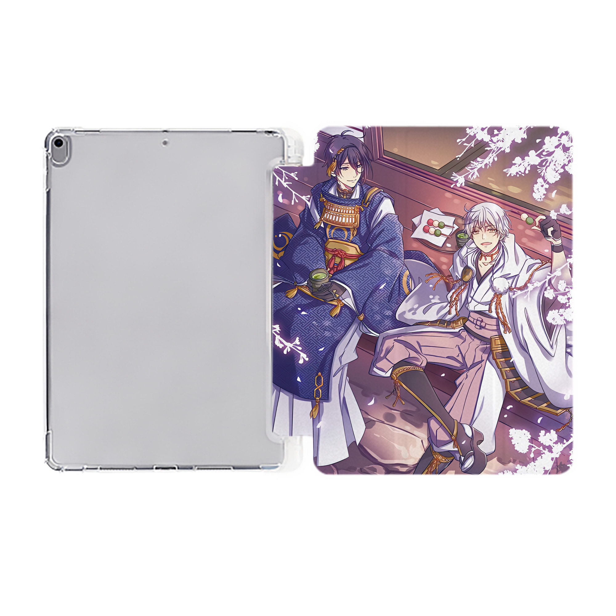（画像用） 刀剣乱舞 Touken Ranbu IPad ケース ペン収納付き 三つ折りスタンド PUレザー×シリコン 対応機種9.5/10.5/10.9インチ